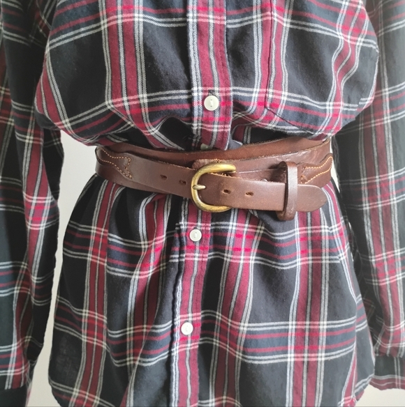 Genuine Leather Belt Classic Cowboy Western Bohemian Southwestern Size S/M - Picture 3 of 12